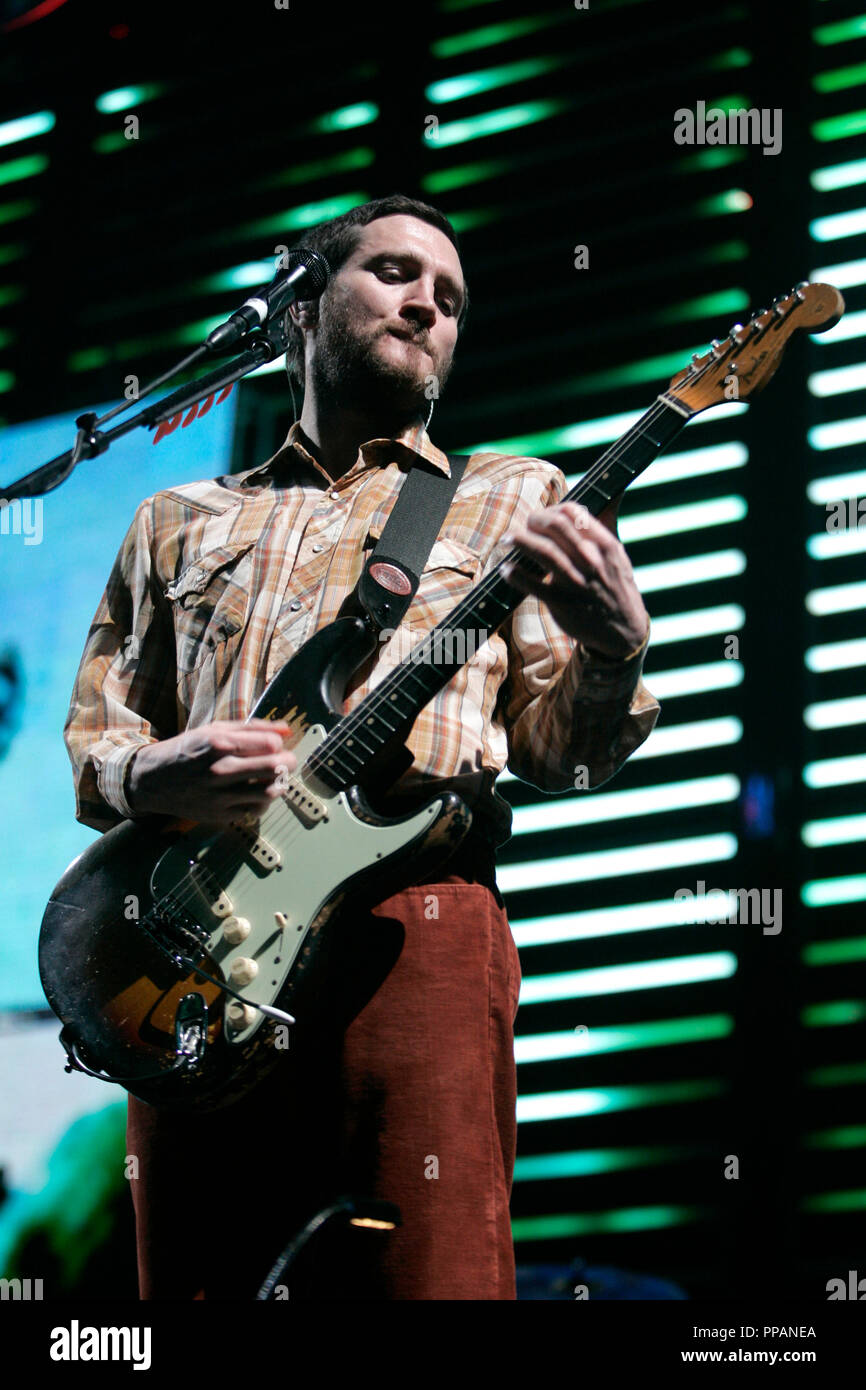 John Frusciante with the Red Hot Chili Peppers performs in concert at the Bank Atlantic Center in Sunrise Florida on January 31, 2007. Stock Photo