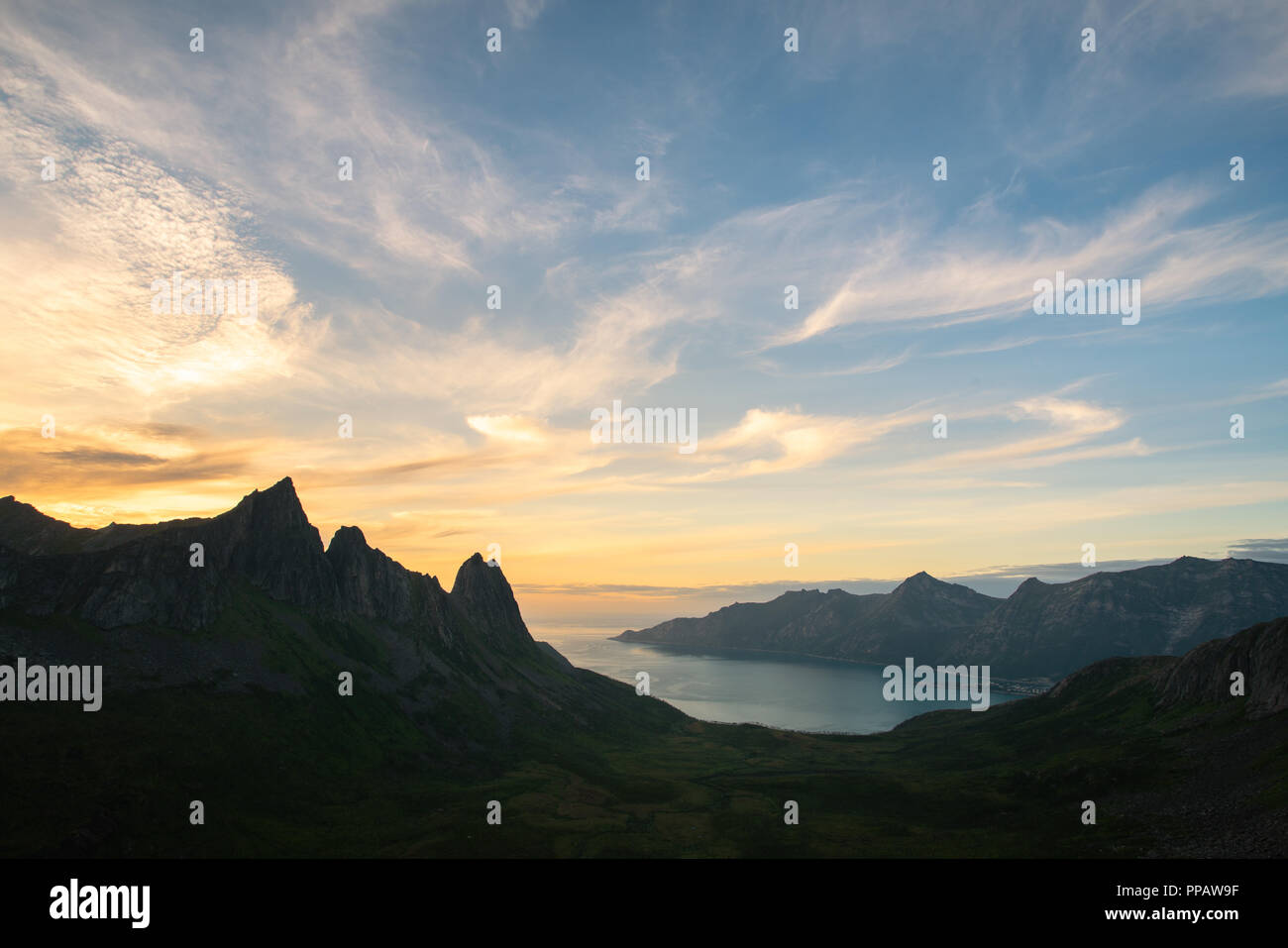 Fjord landscape high mountains hi-res stock photography and images - Alamy