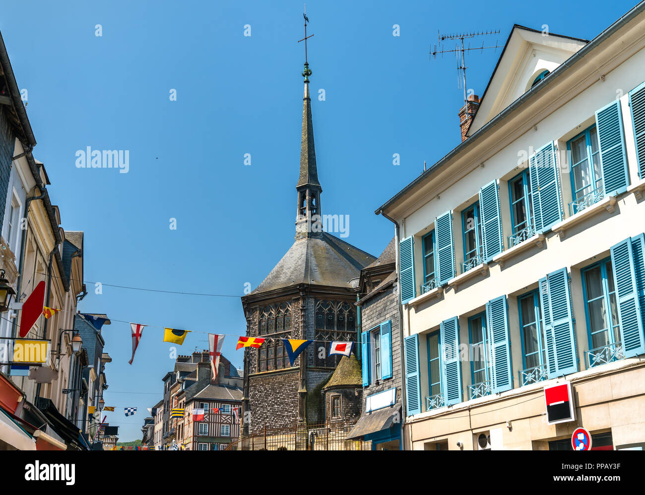 Traditional houses in Honfleur. Normandy, France Stock Photo Alamy