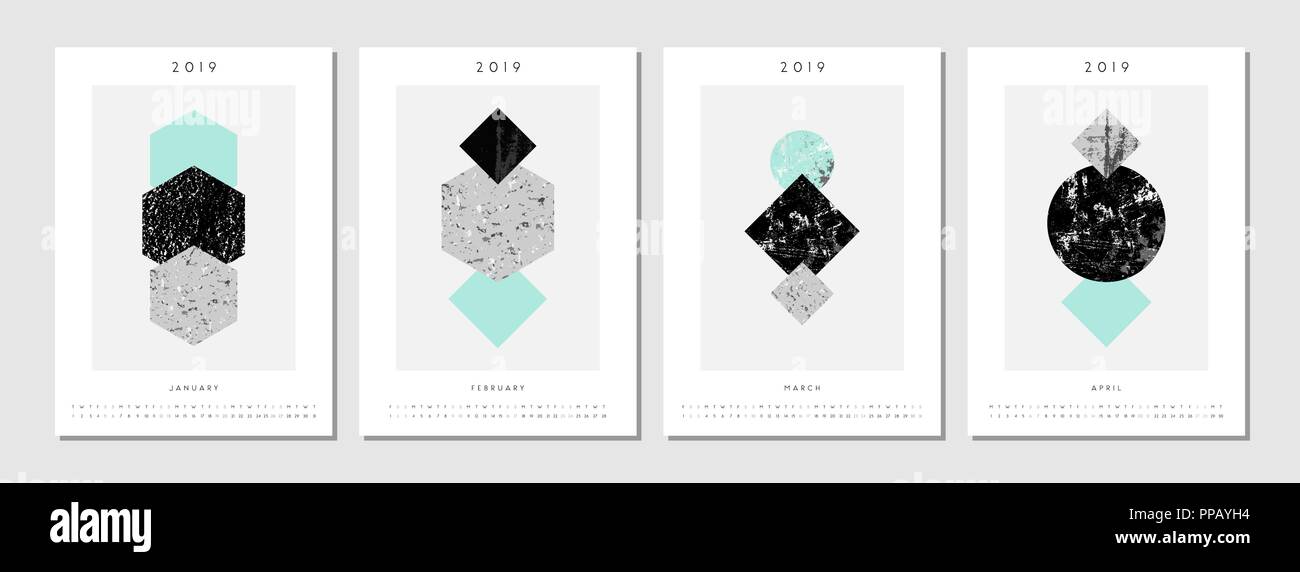A4 Calendar Templates January - FREE DOWNLOAD