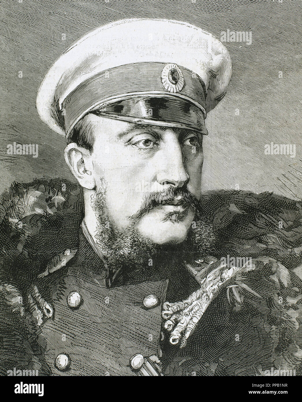 Grand Duke Konstantin Nikolayevich of Russia (1827-1892).  Engraving. Stock Photo