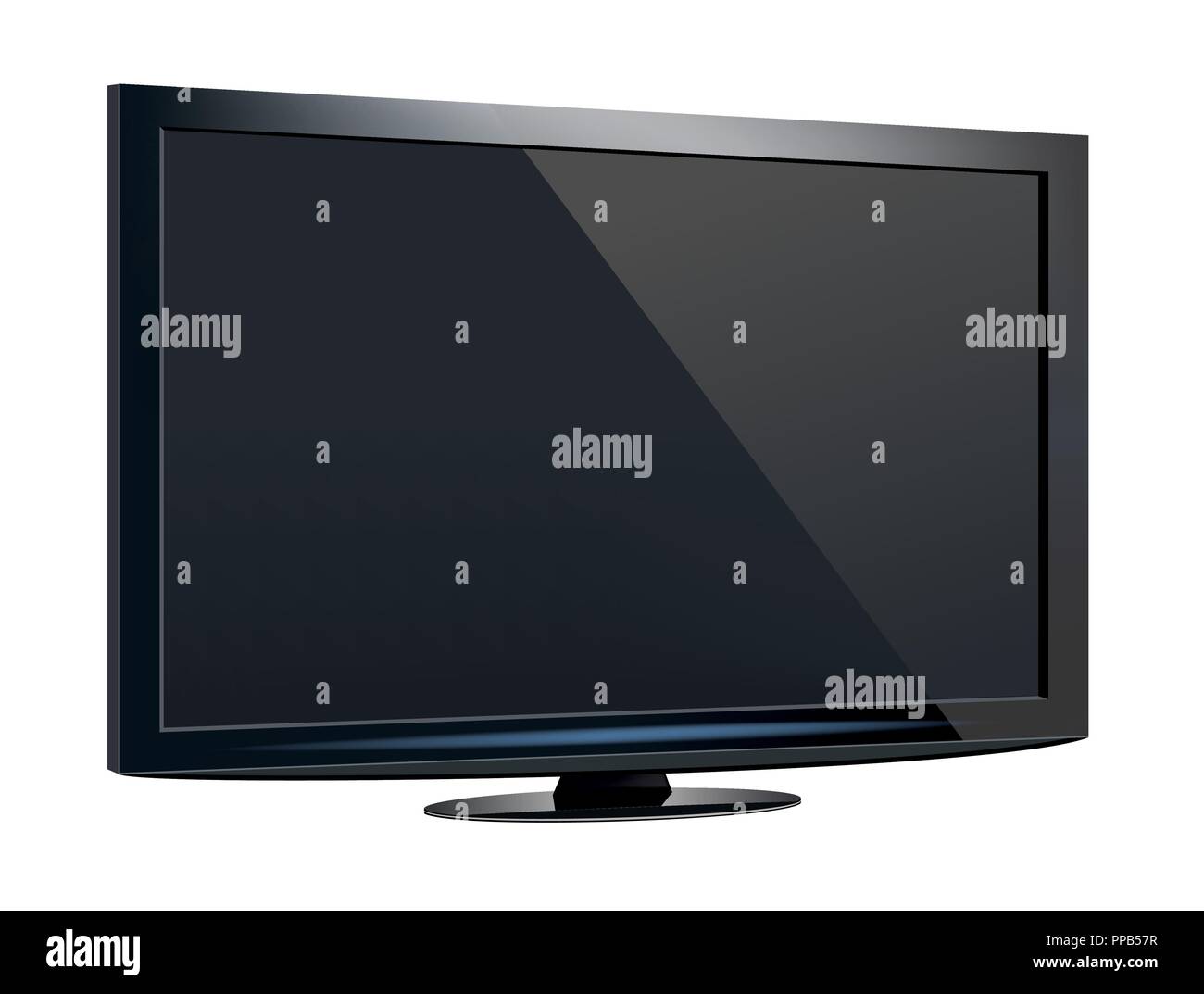 TV flat screen lcd, plasma realistic vector illustration Stock Vector
