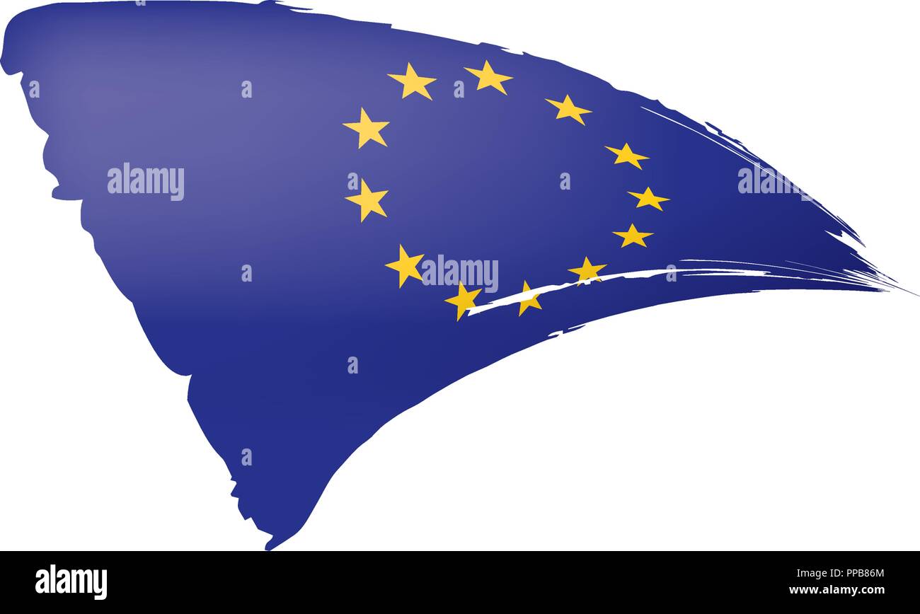 European union flag, vector illustration on a white background Stock ...