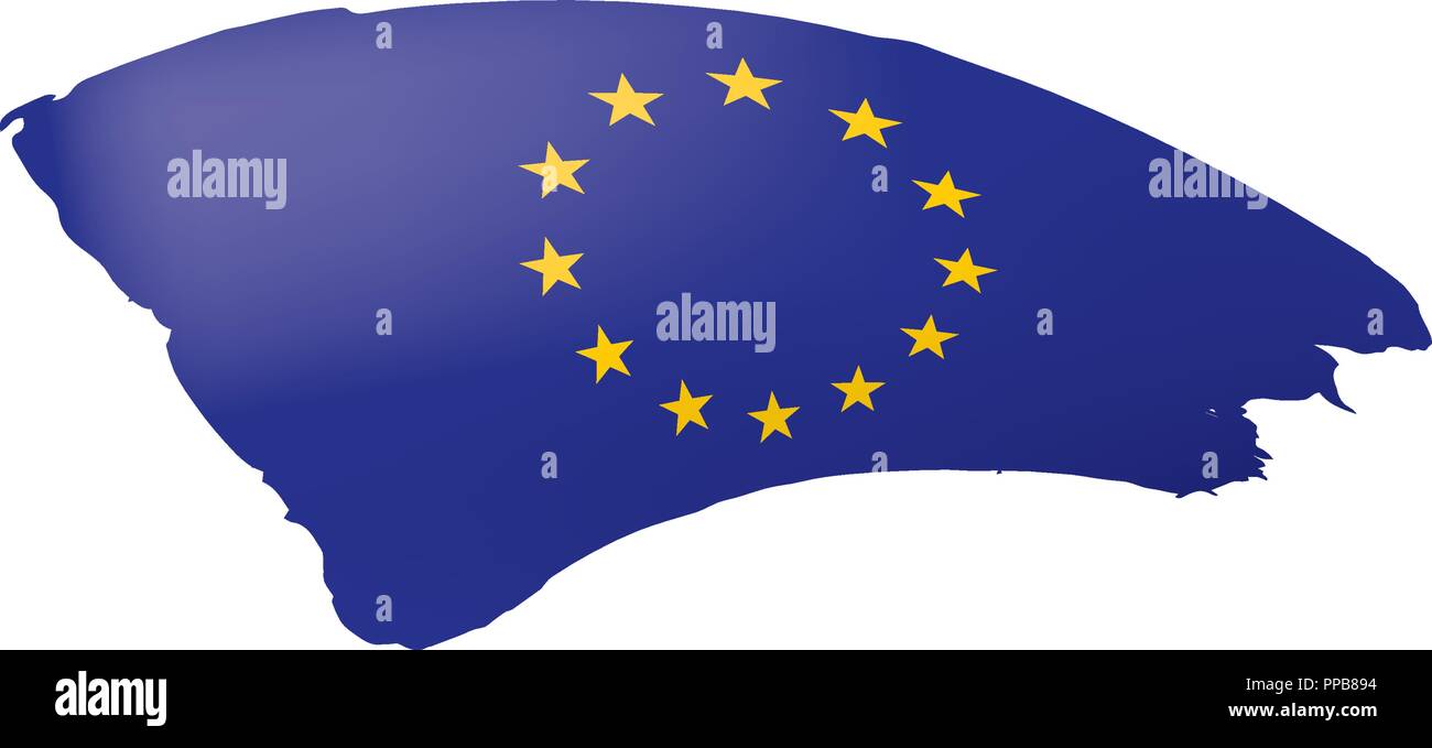 European union flag, vector illustration on a white background Stock ...