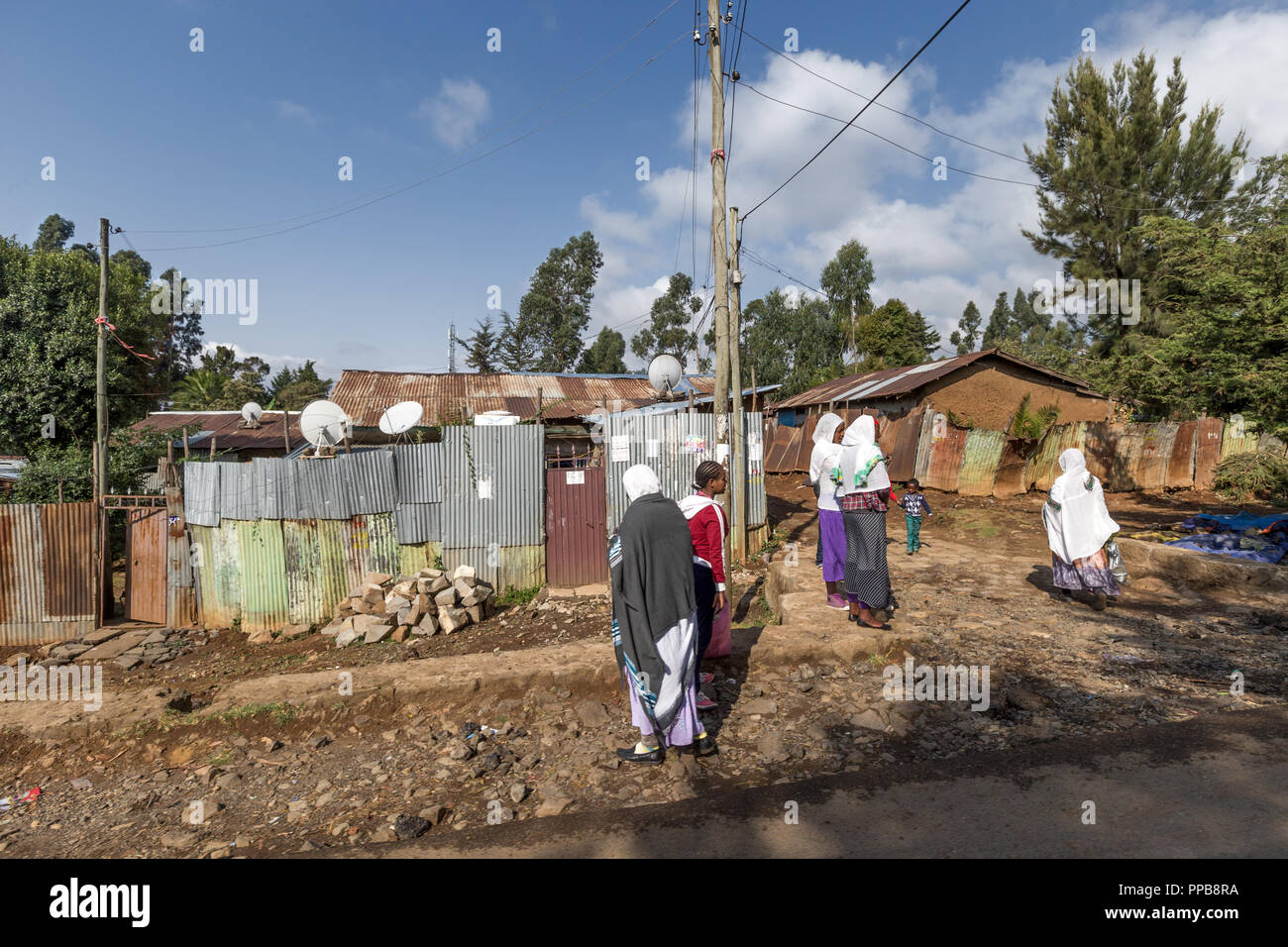Homes of Addis Ababa, Ethiopia Stock Photo Alamy