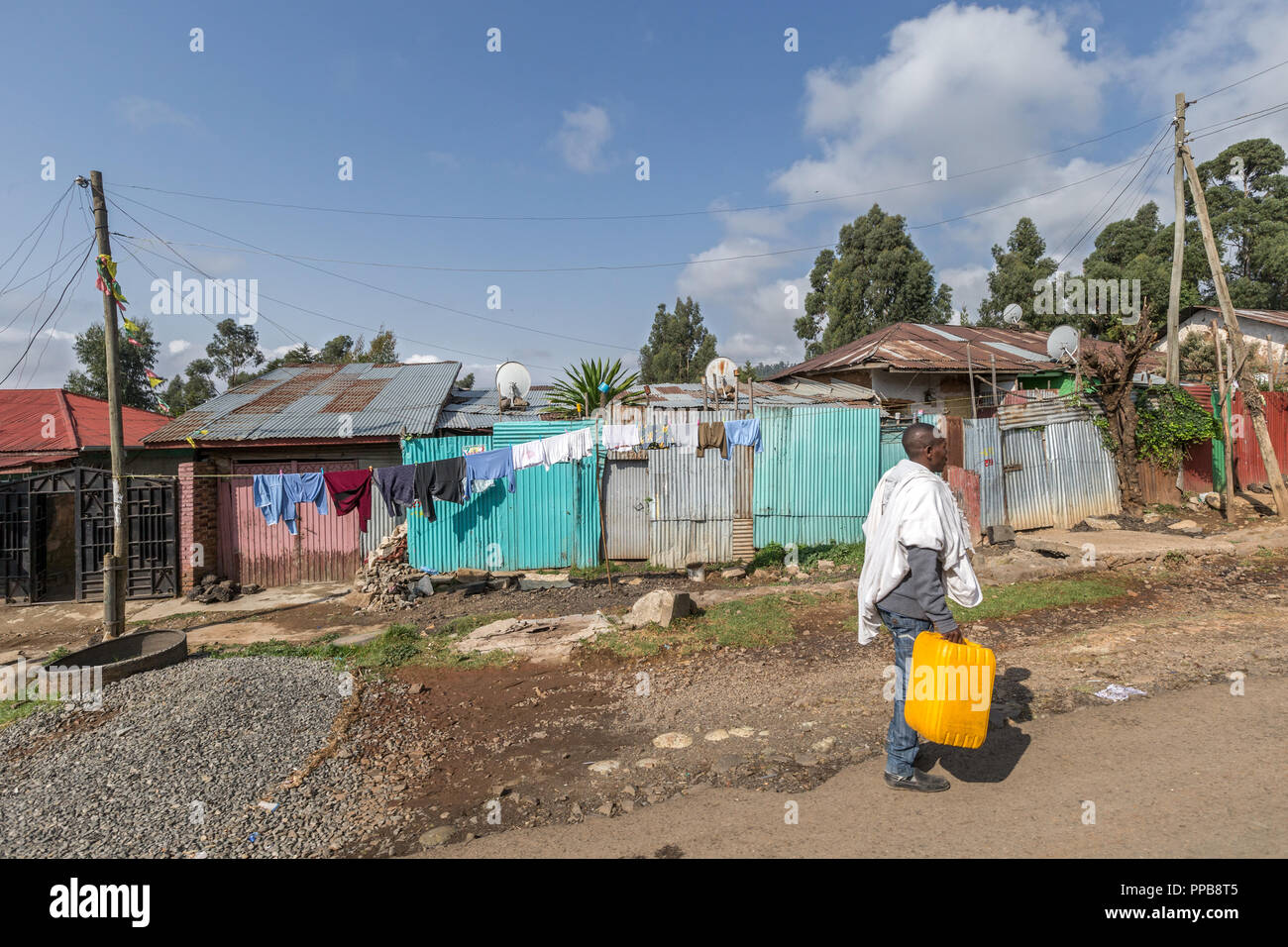 Homes of Addis Ababa, Ethiopia Stock Photo Alamy