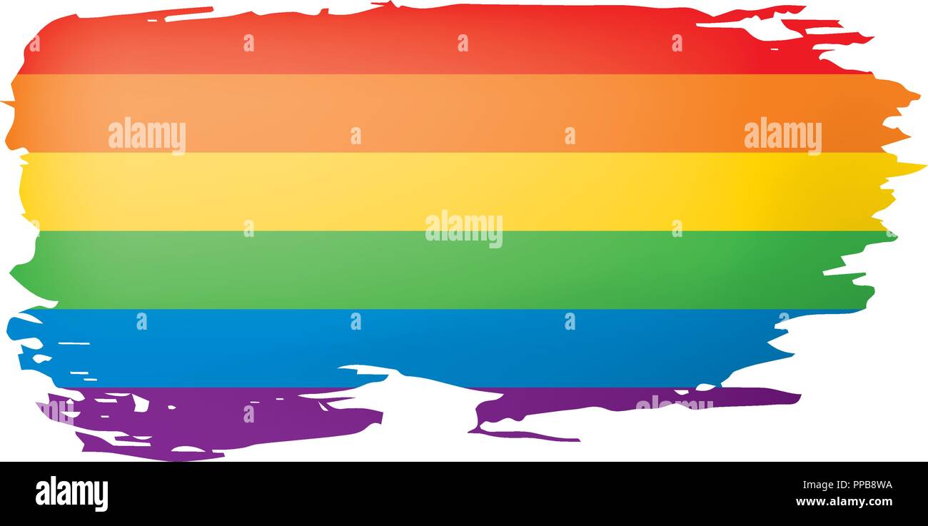 Grunge rainbow flag isolated on white background Stock Vector Image ...