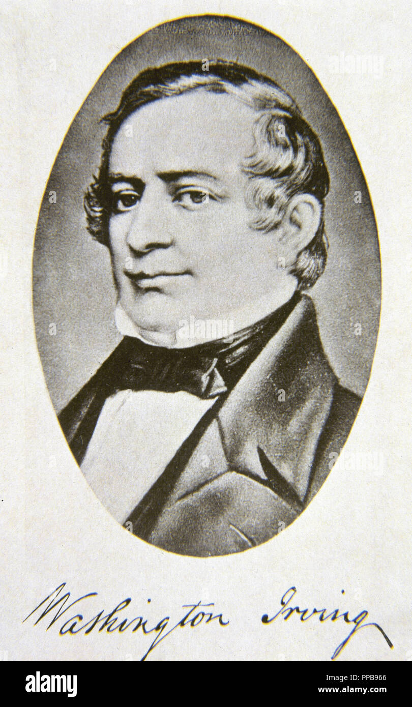 Irving Washington Nueva York 1783 Sunnyface 1859 Escritor Estadounidense Sus Obras A Chronicle Of The Conquest