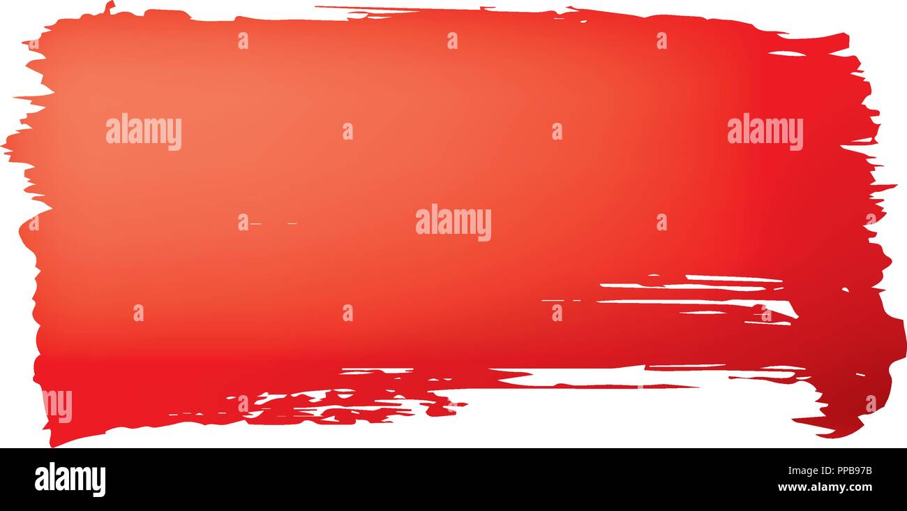 Brush stroke of red paint on white background Stock Vector Image & Art Alamy