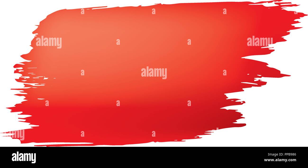 Brush stroke of red paint on white background Stock Vector Image & Art Alamy