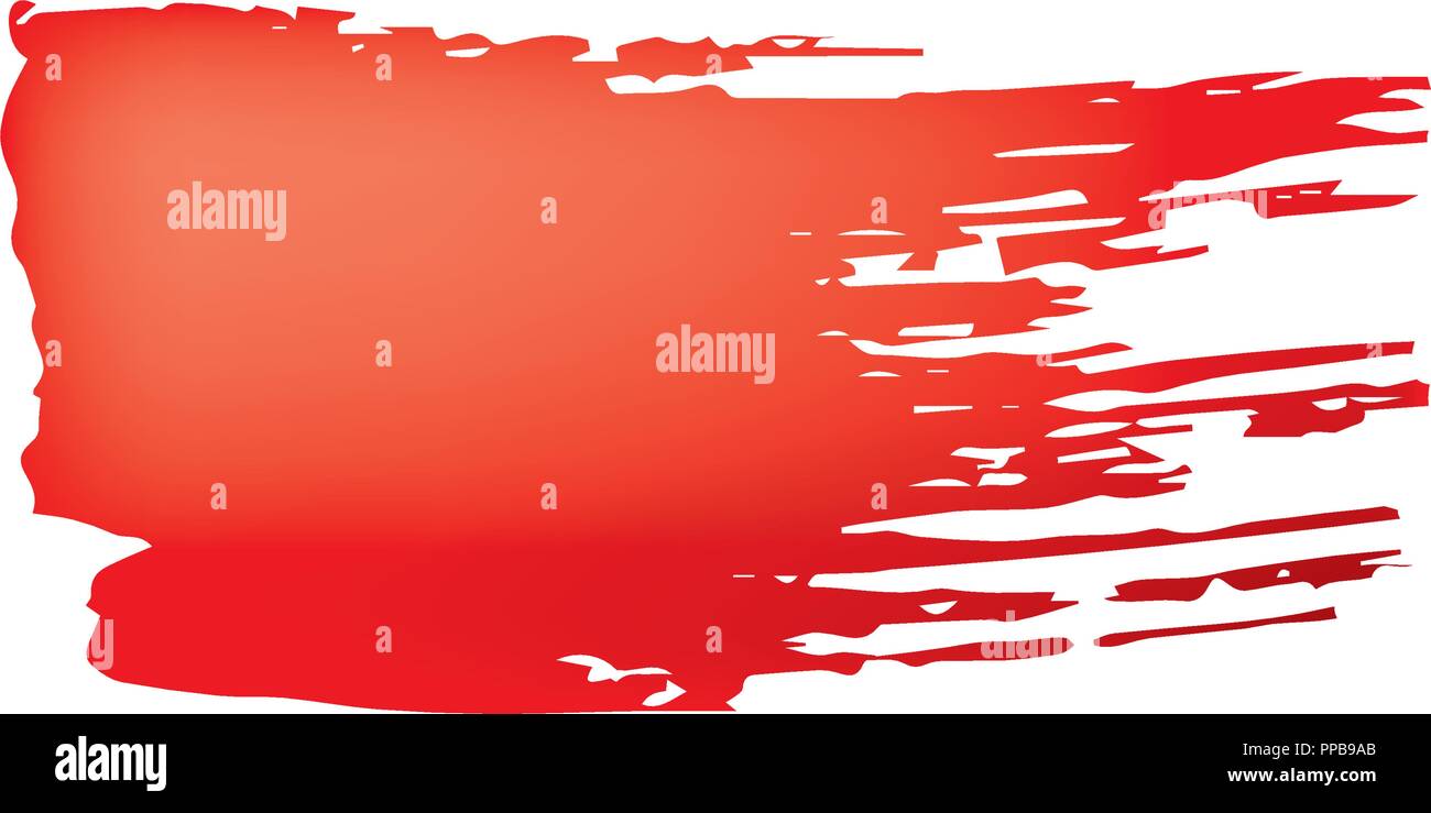 Brush stroke of red paint on white background Stock Vector Image & Art Alamy