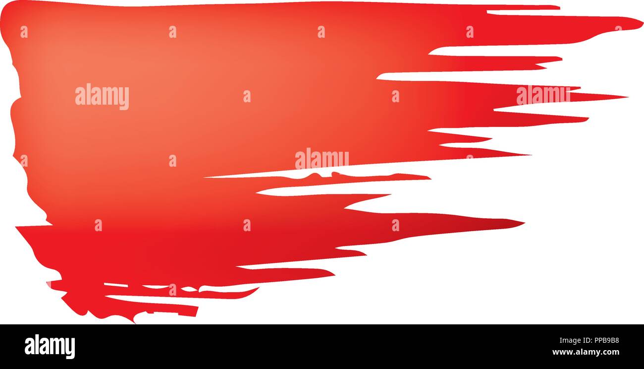 Brush stroke of red paint on white background Stock Vector Image & Art Alamy