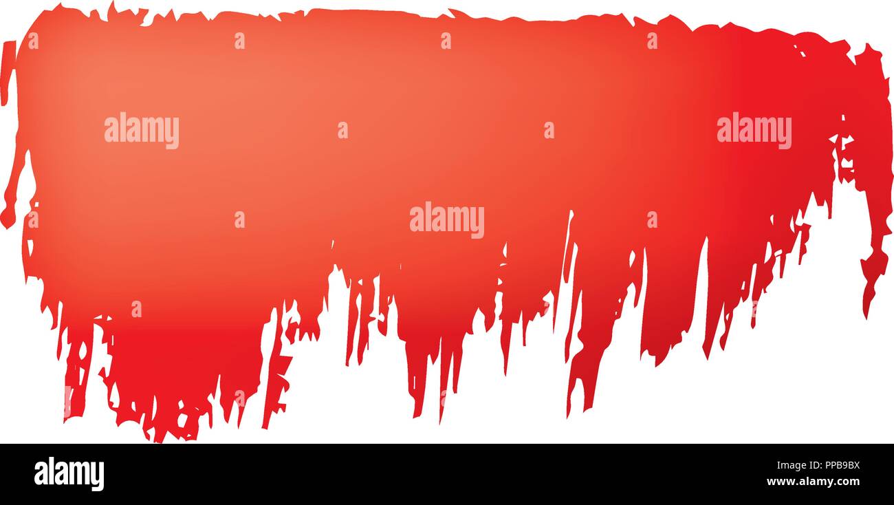 Brush stroke of red paint on white background Stock Vector Image & Art Alamy