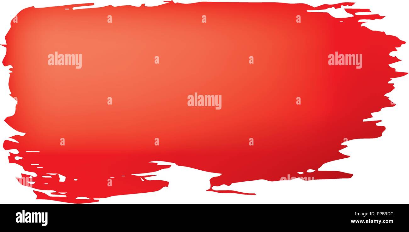 Brush stroke of red paint on white background Stock Vector Image & Art Alamy