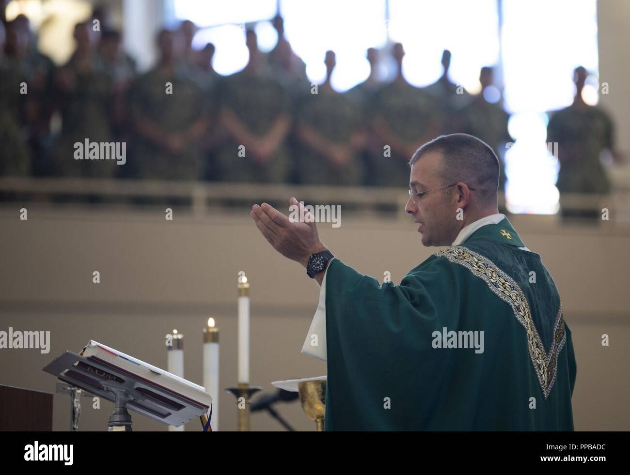 GREAT LAKES, Ill. (Aug. 19, 2018) Lt. Michael Marcelli, one of 14