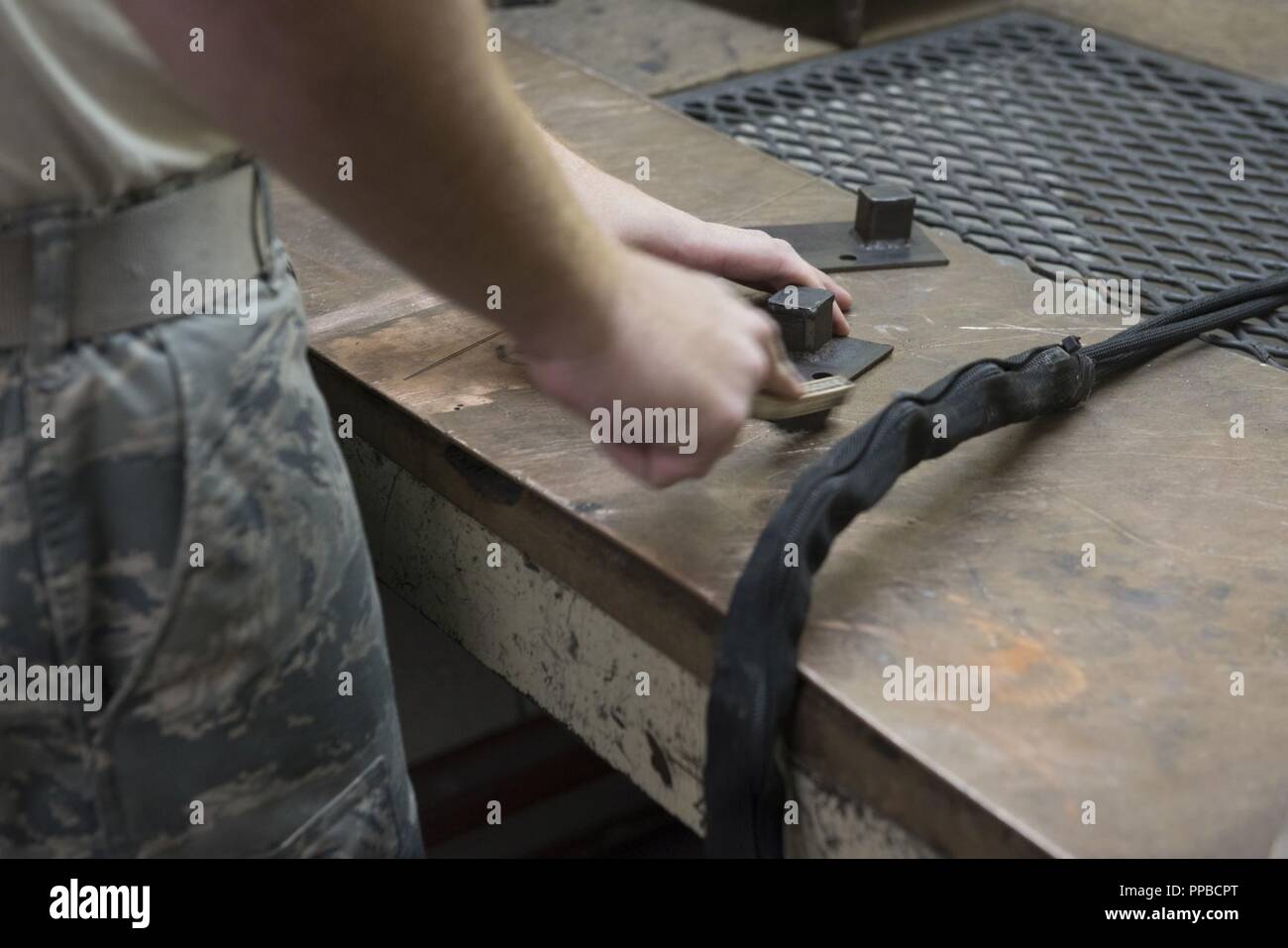 U.S. Air Force Senior Airman Tyler Miller, 18th Equipment Maintenance ...