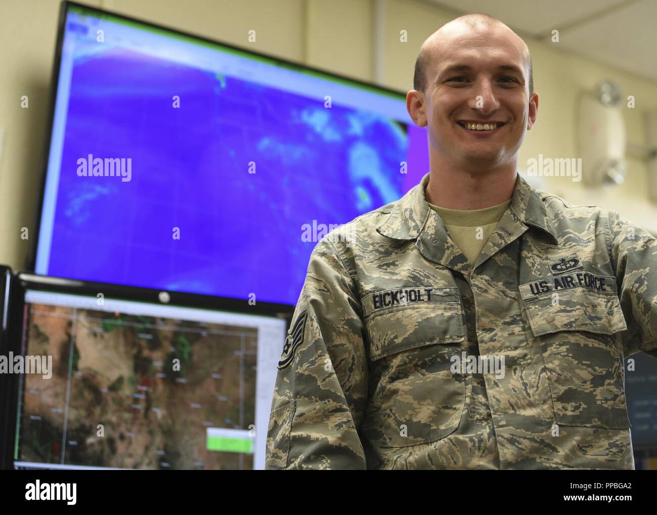 Staff Sgt. Richard Eickholt 377th Maintenance Squadron weather flight non commissioned officer