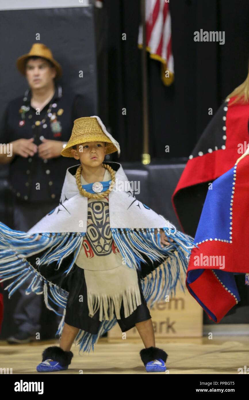 The city of Klawock hosts a veteran totem pole raising celebration at