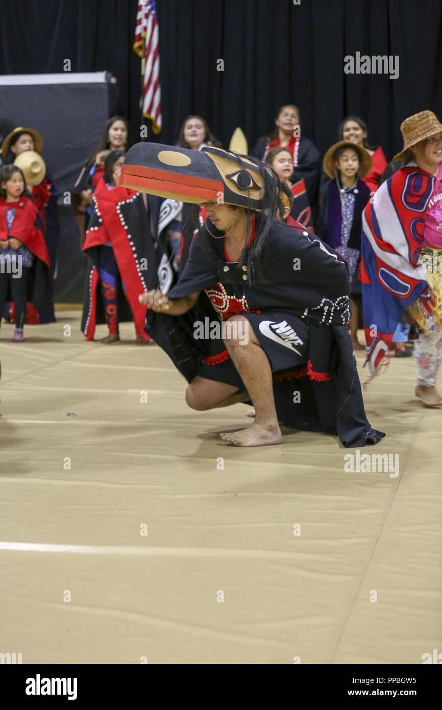 The city of Klawock hosts a veteran totem pole raising celebration at