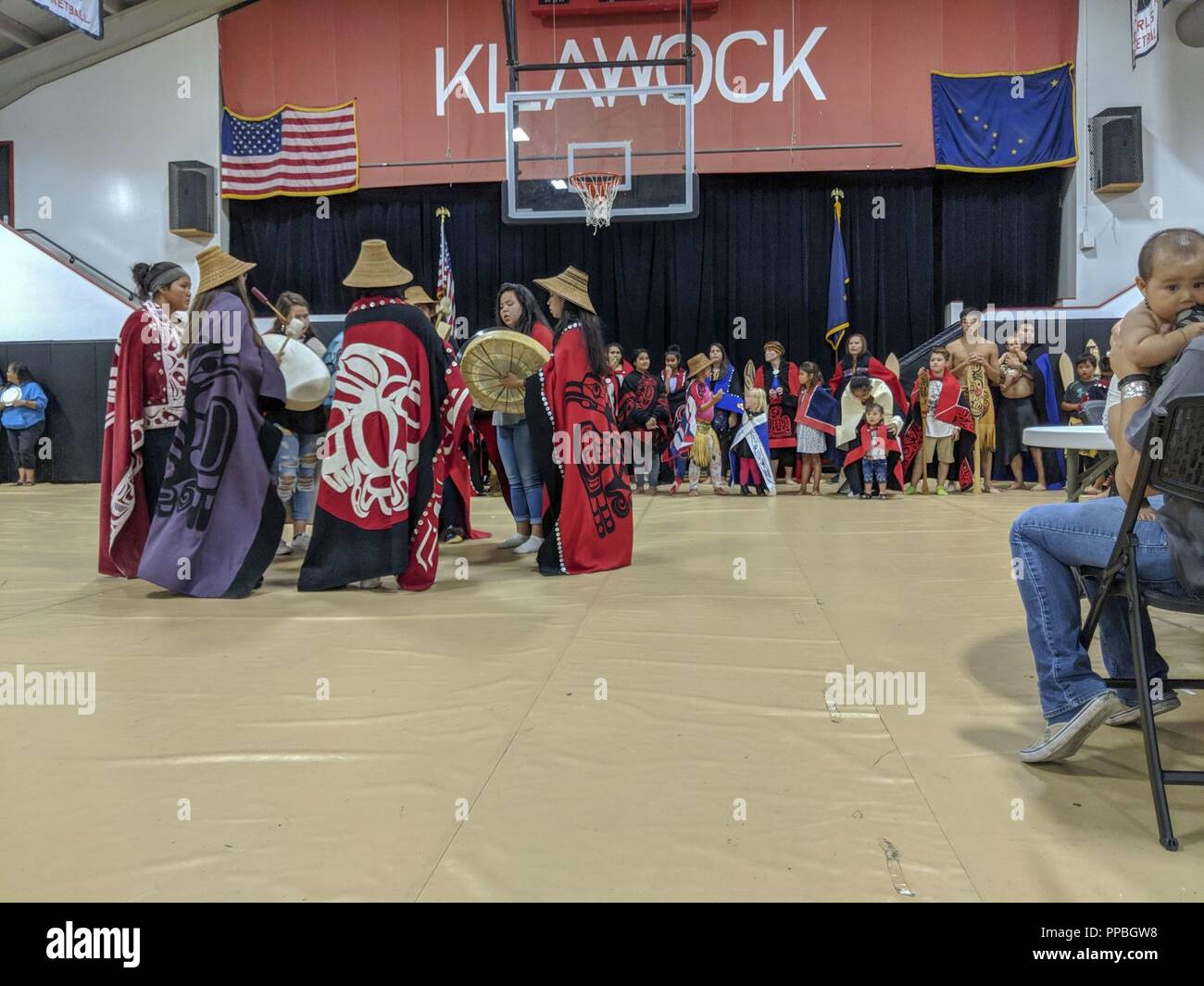 The city of Klawock hosts a veteran totem pole raising celebration at