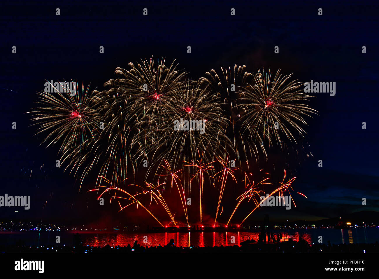 Honda Celebration of Light Fireworks 2018, Vancouver British Columbia , Canada Stock Photo