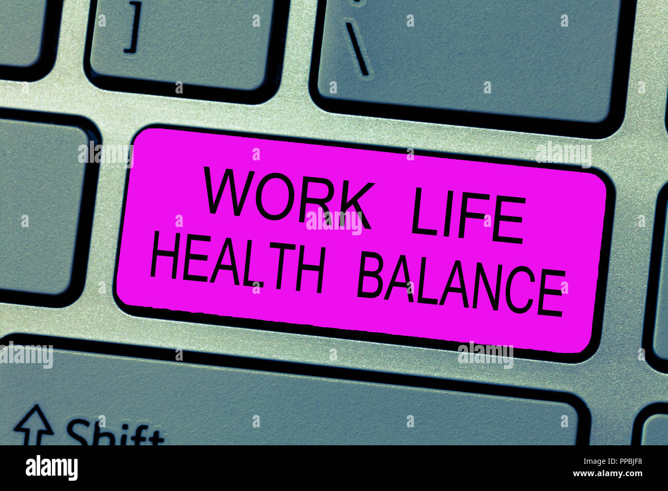 Text sign showing Work Life Health Balance. Conceptual photo Stability ...