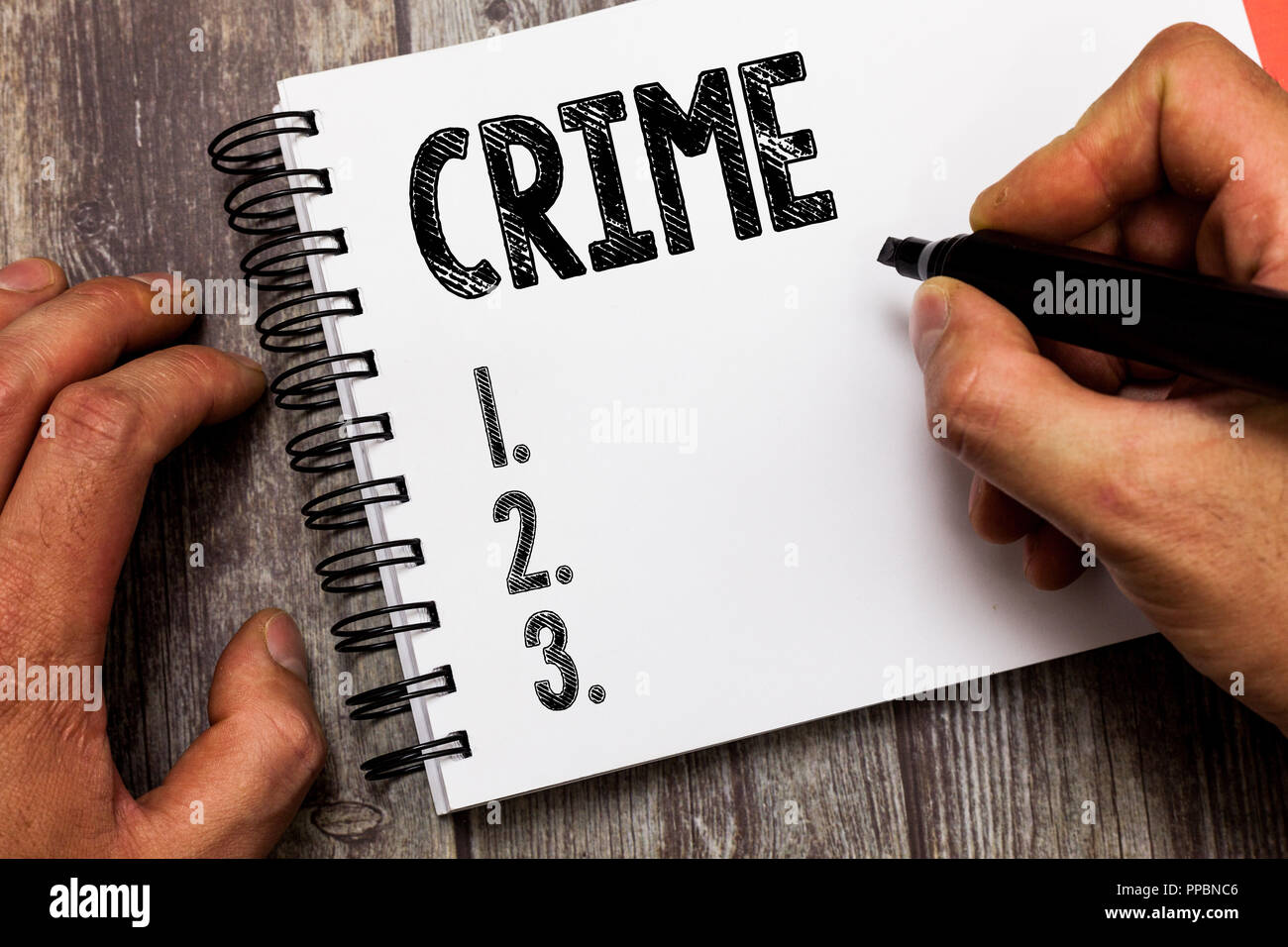 Text sign showing Crime. Conceptual photo Federal Offense actions