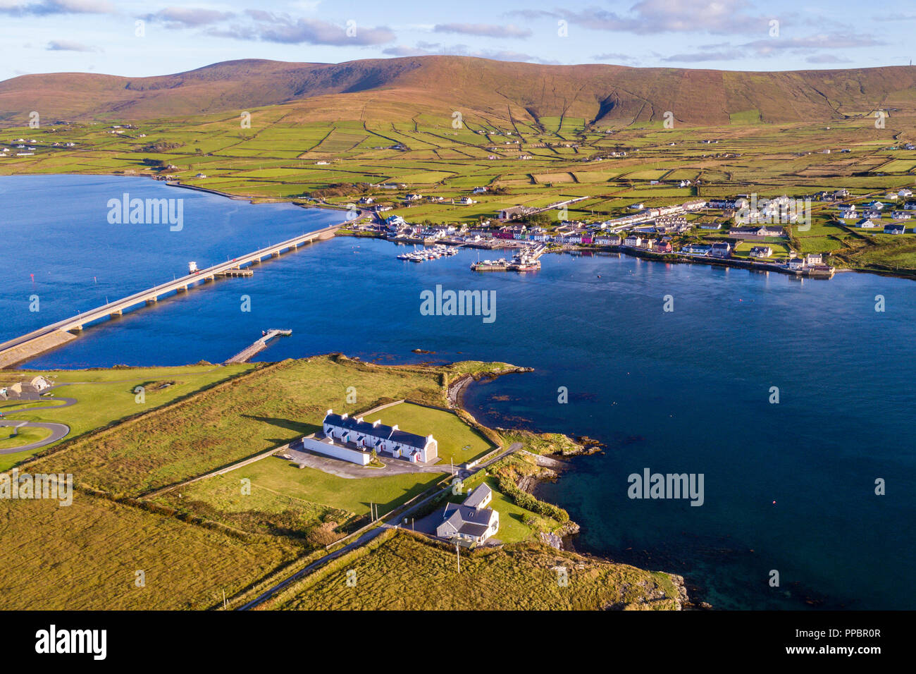 Portmagee to Valentia Island bridge, spanning Portmagee Bay in County Kerry Ireland Stock Photo