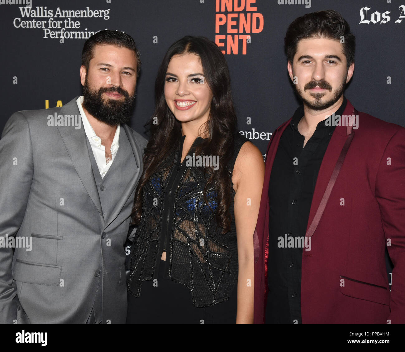 Culver City, California, USA. 23rd Sep, 2018. ERIC B. FLEISCHMAM, JO HENRIQUEZ and GUEST attends the screening of 'All About Nina' at the 2018 LA Film Festival at Wallis Annenberg Center for the Performing Arts in Beverly Hills, California. Credit: Billy Bennight/ZUMA Wire/Alamy Live News Stock Photo