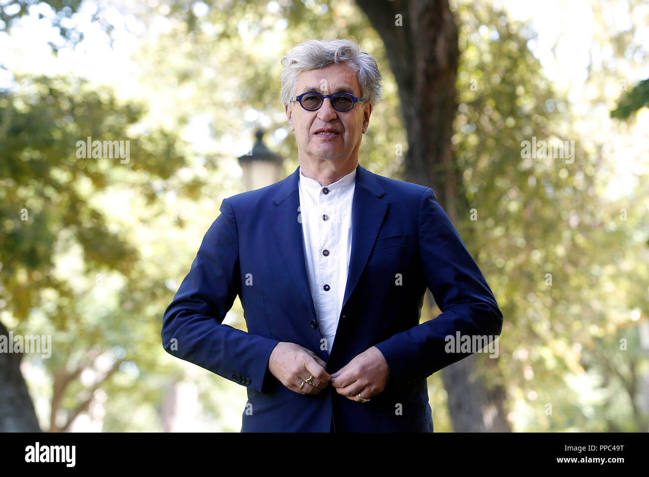 Rome, Italy. 25th Sep 2018. Wim Wenders Roma 25/09/2018. 'Papa Francesco - Un uomo di parola' Photocall Rome September 25th 2018. Film director, Wim Wenders during the photocall for the film 'Pope Francis: A man of his word'  Foto Samantha Zucchi Insidefoto Credit: insidefoto srl/Alamy Live News Stock Photo