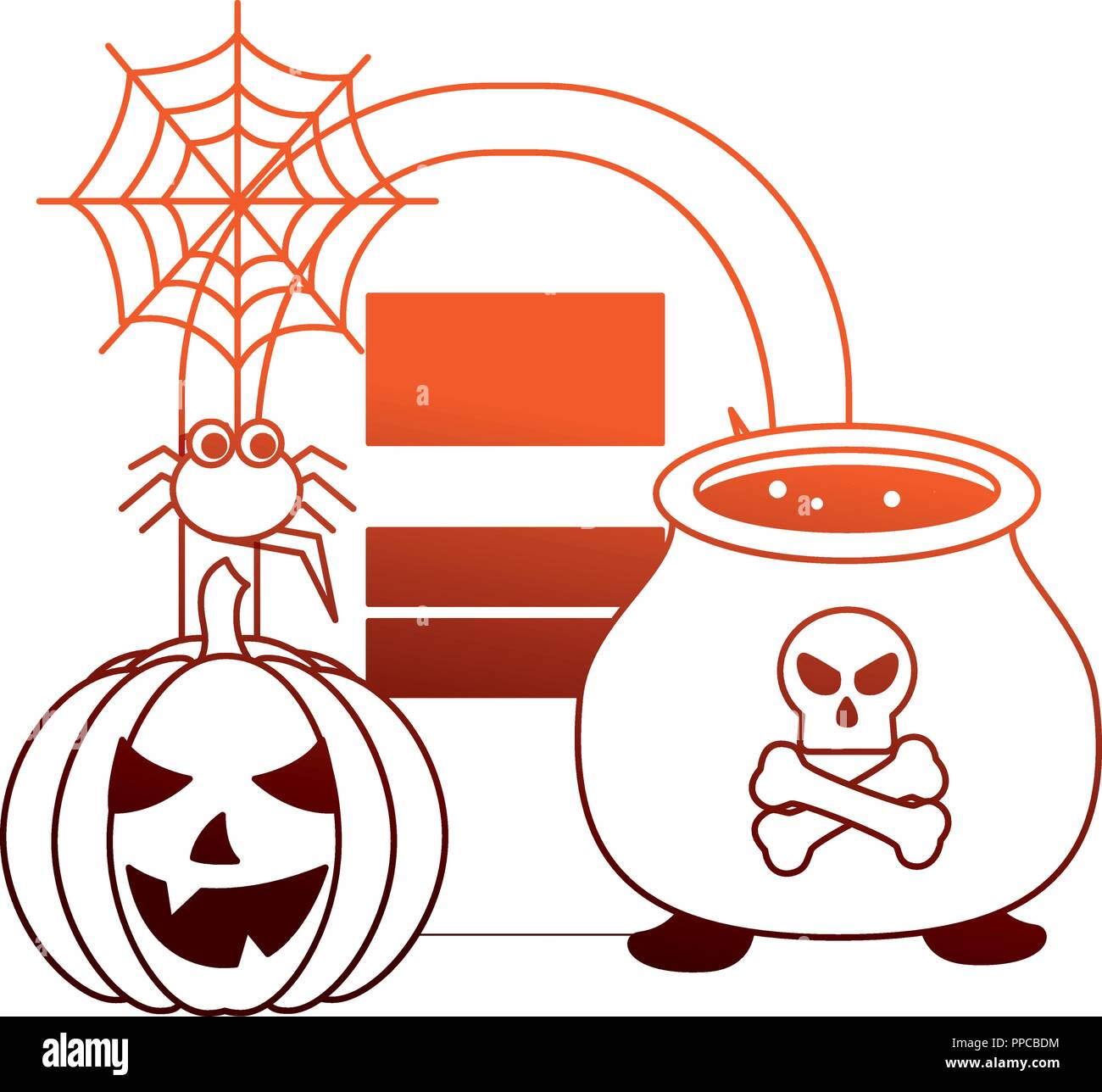 halloween pumpkin with tomb and set icons Stock Vector Image & Art - Alamy