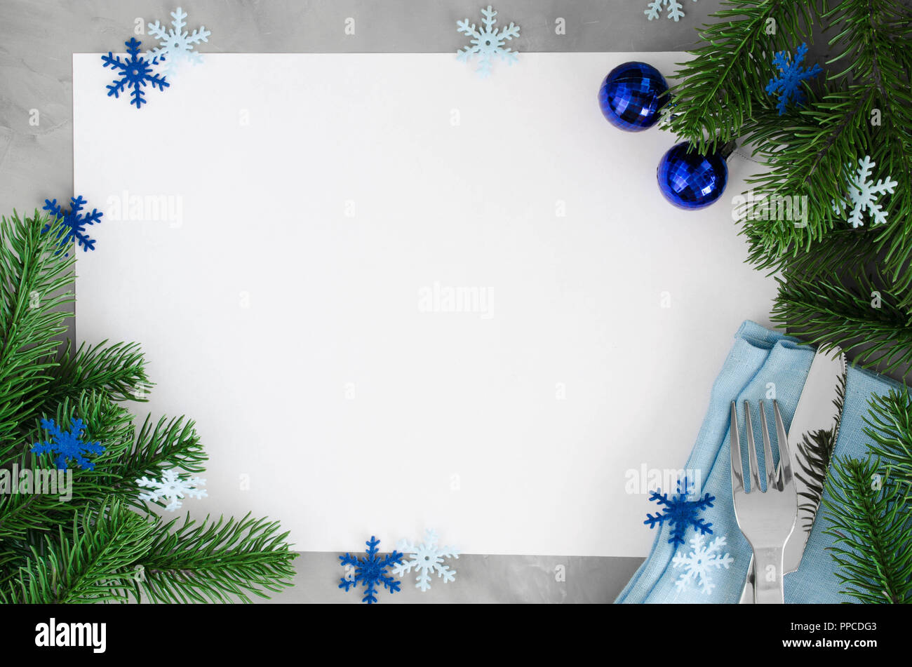 background for writing the christmas menu winter table setting christmas tree writing paper