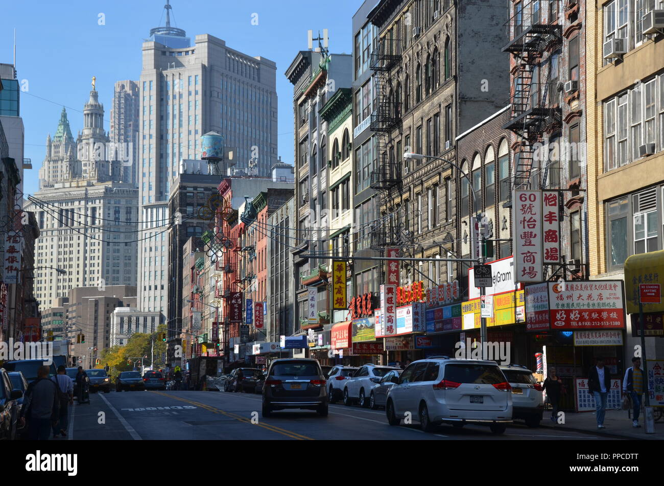 Chinatown, Manhattan, NYC, USA. Stock Photo