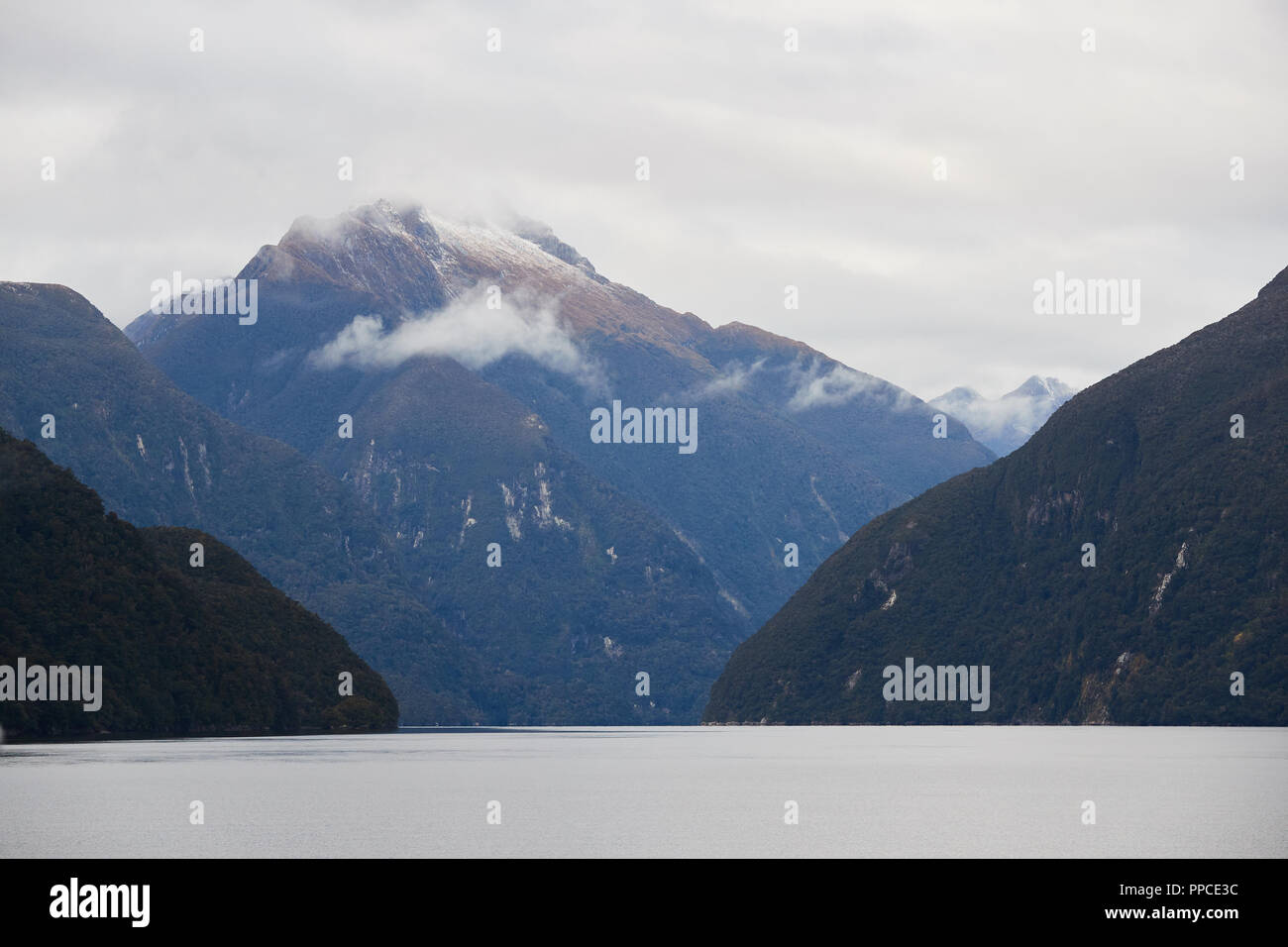 Doubtful Sound, Fiordland National Park, South West of South Island, New Zealand Stock Photo
