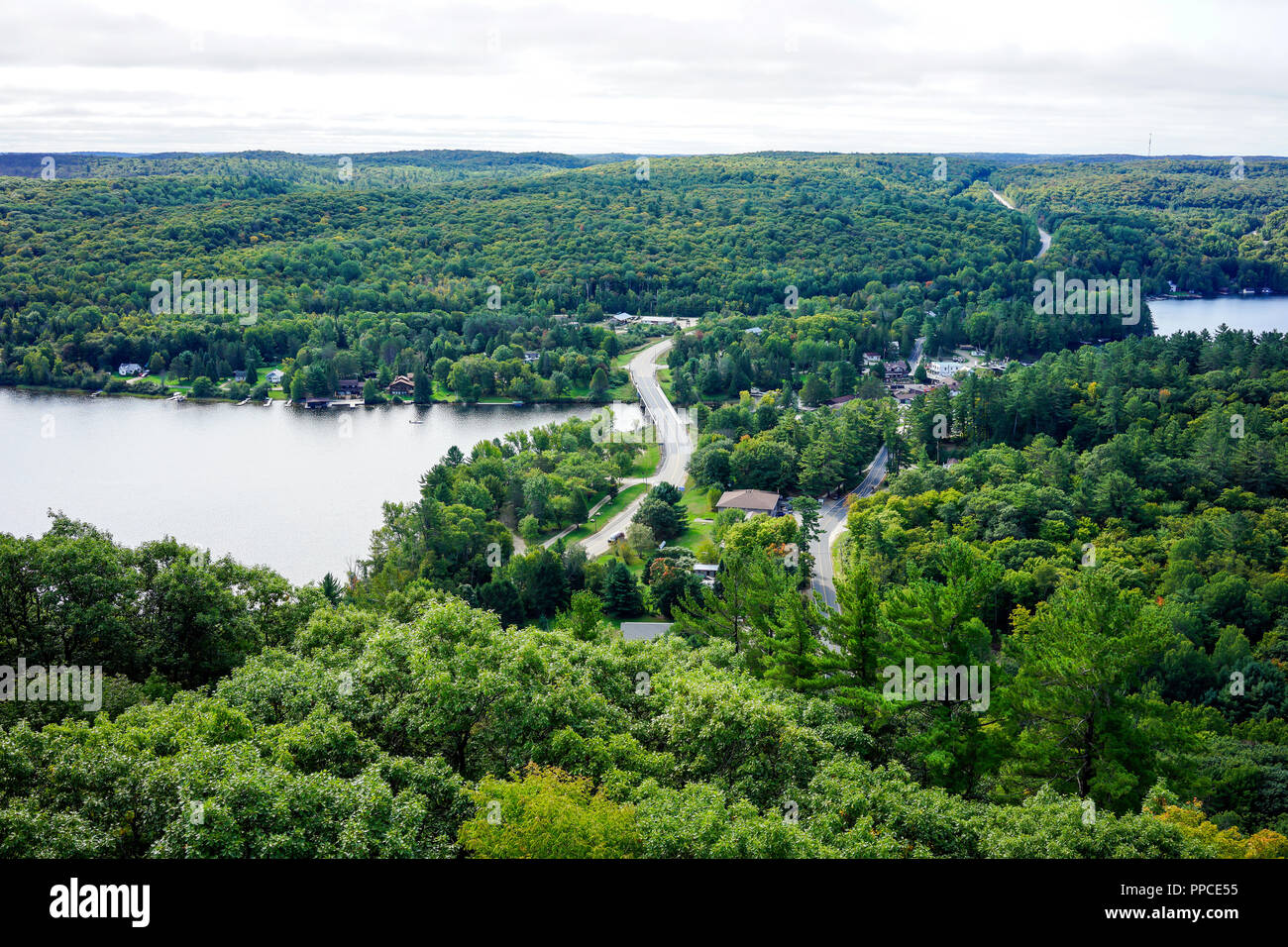 Sunset at Cottage or weekend homes in Dwight , Ontario, Canada, near
