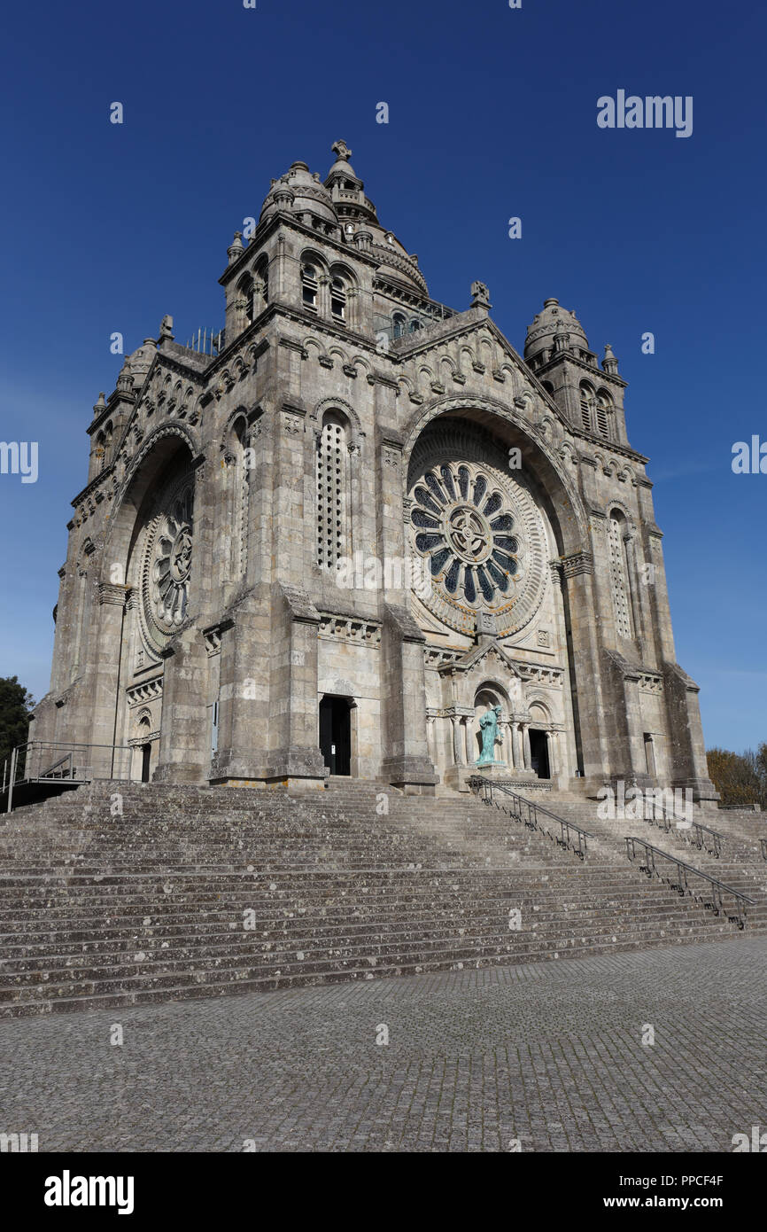 Basilica of Santa Luzia in Viana Castle, near Porto in Portugal Stock Photo