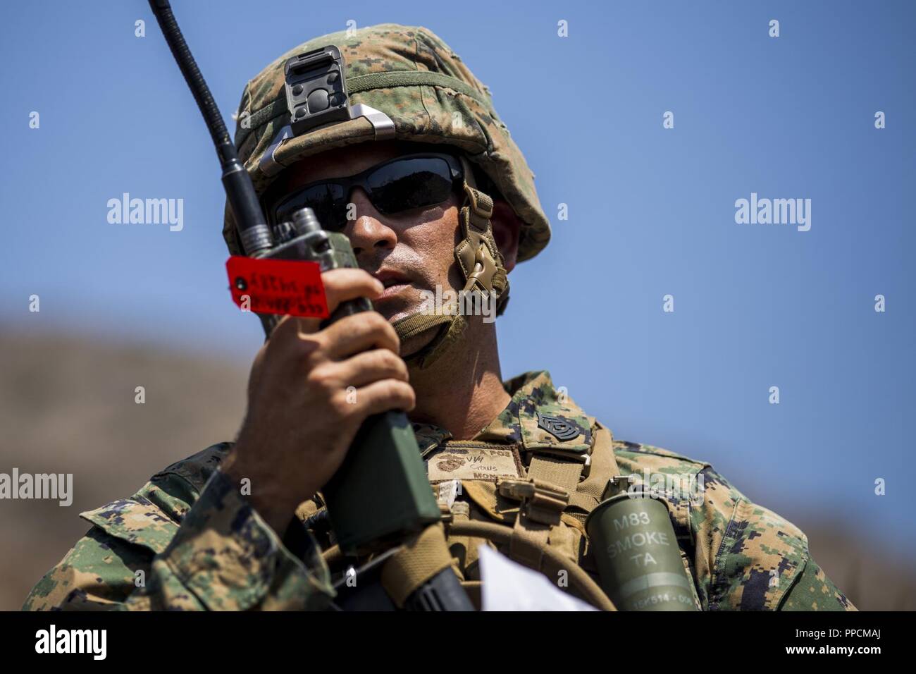 U.S. Marine Corps 1st Sgt. Jorge Montes, company First Sergeant ...
