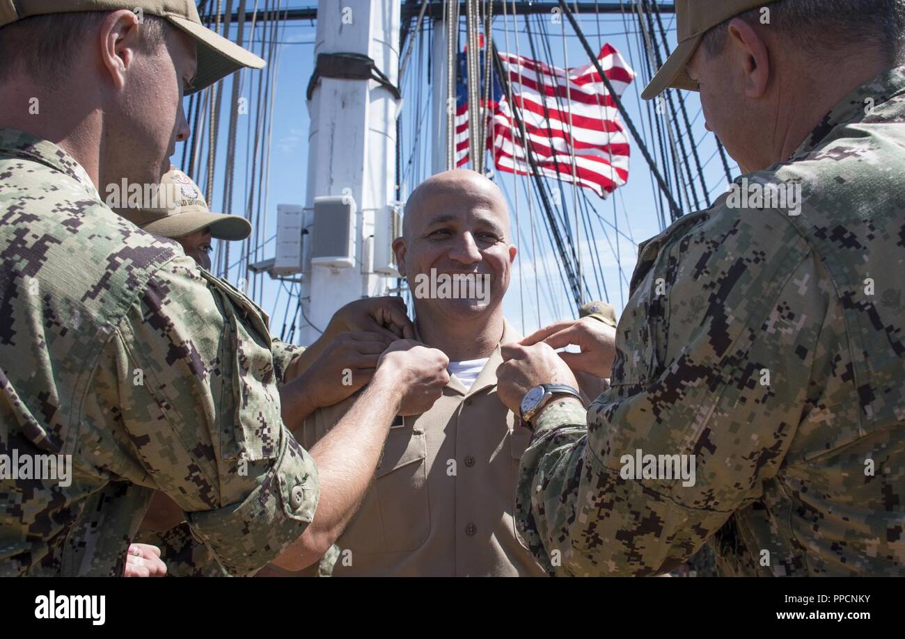 BOSTON (Aug. 31, 2018) Force Master Chief Petty Officer Kevin Goodrich ...
