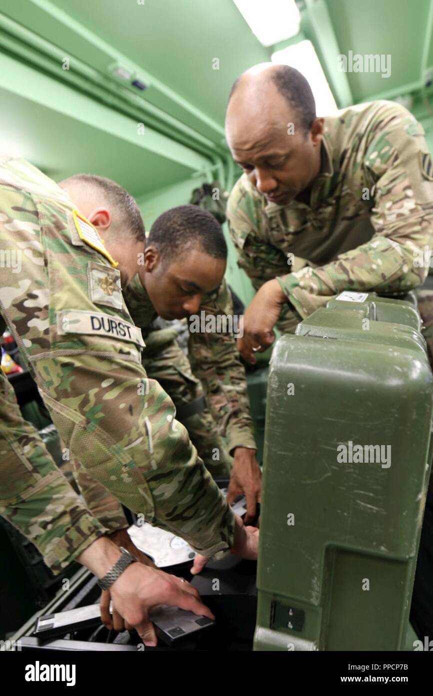 Soldiers With The S6 Communications Section In Headquarters