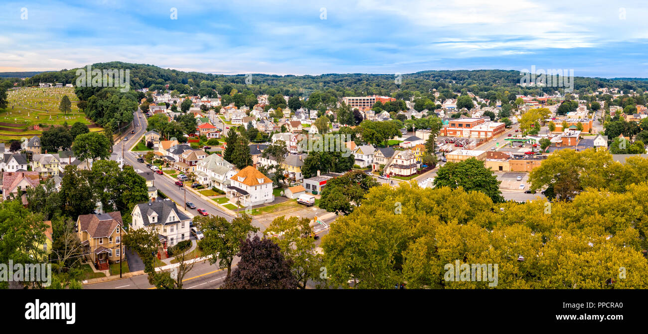 Aerial cityscape of Dover, New Jersey. Stock Photo