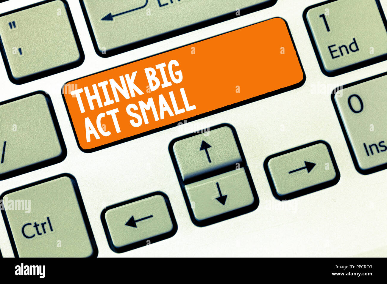 Handwriting text writing Think Big Act Small. Concept meaning Great  Ambitious Goals Take Little Steps one at a time Stock Photo - Alamy