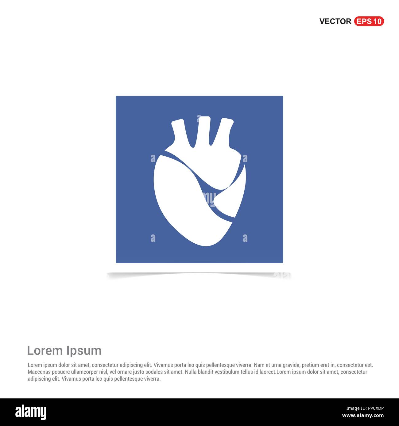 Heart icon - Blue photo Frame Stock Vector Image & Art - Alamy