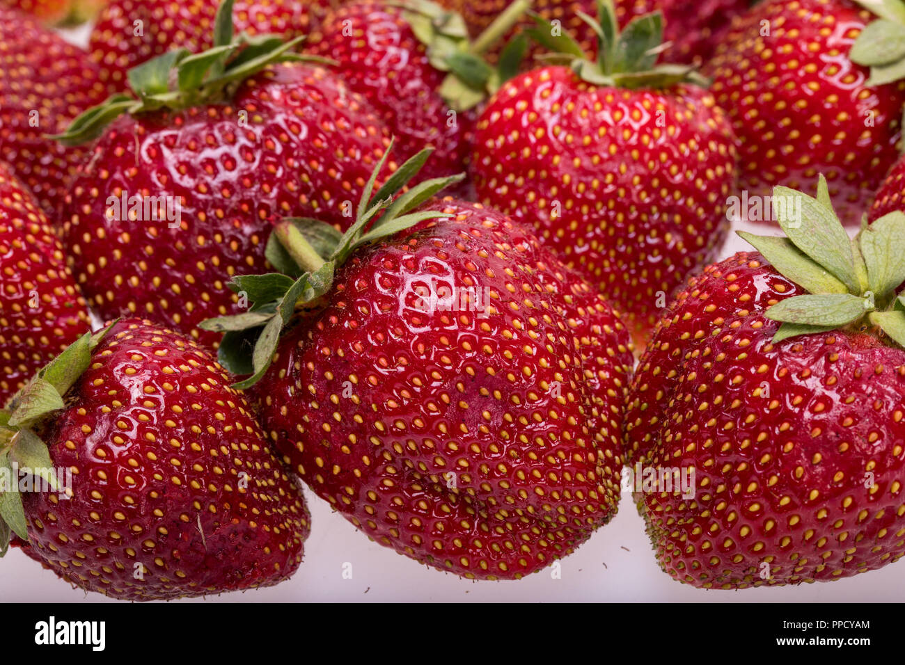 fresh ripe strawberries isolated on white background Stock Photo - Alamy