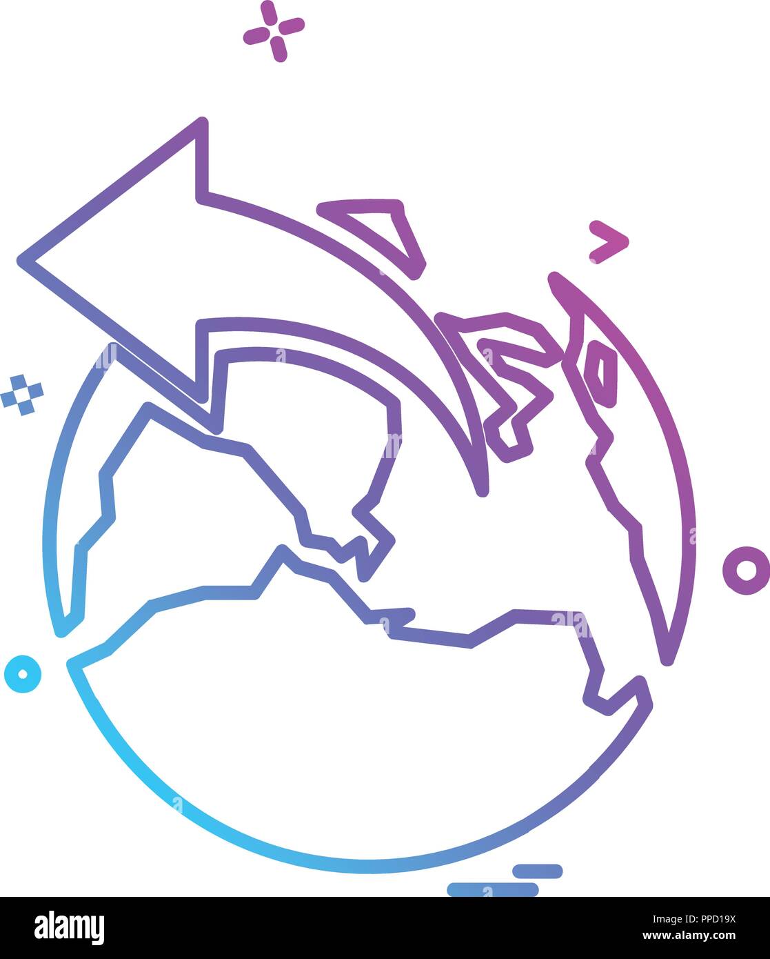 World globe icon design vector Stock Vector Image & Art - Alamy