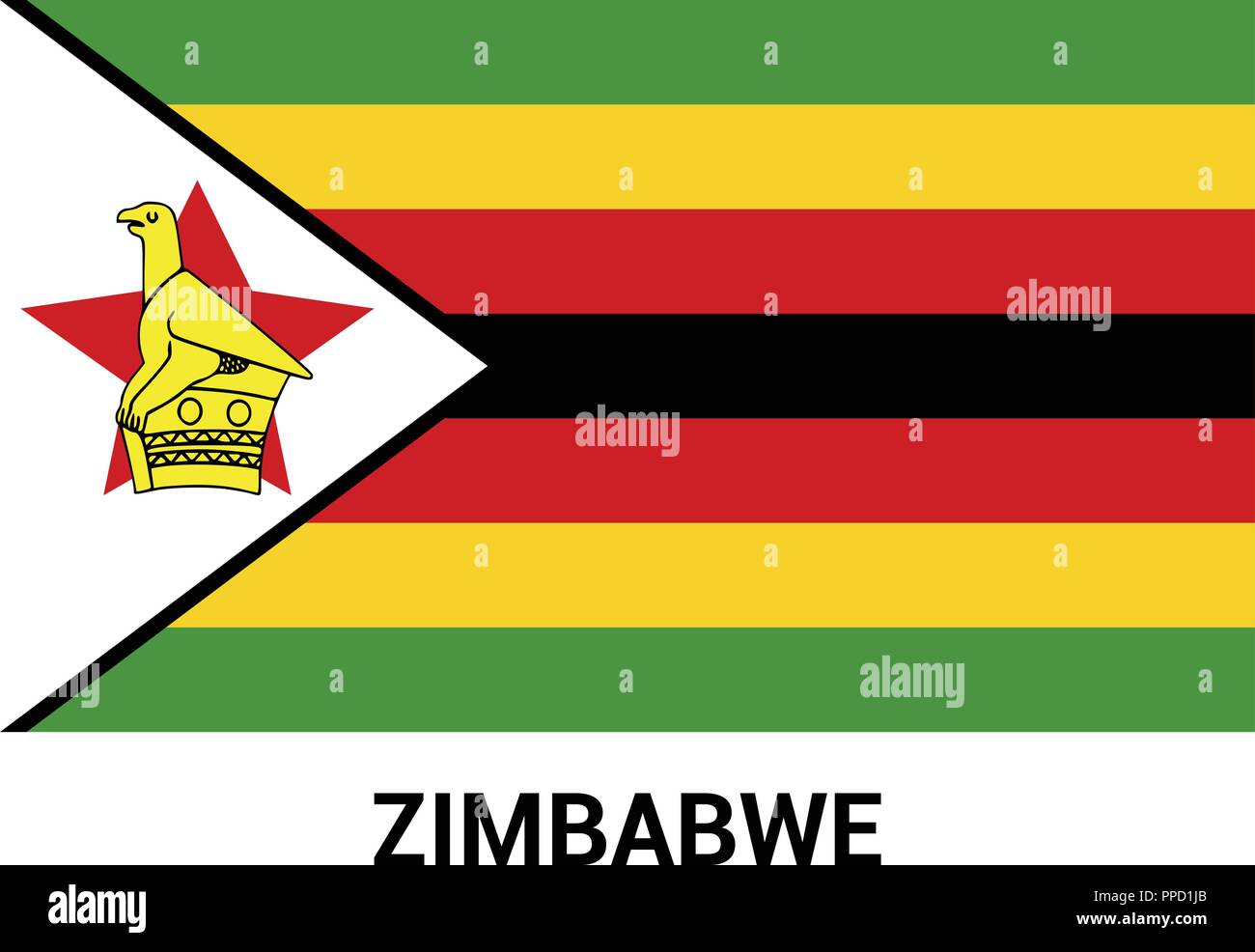 Zimbabwe Flag with creative design vector Stock Vector Image & Art Alamy