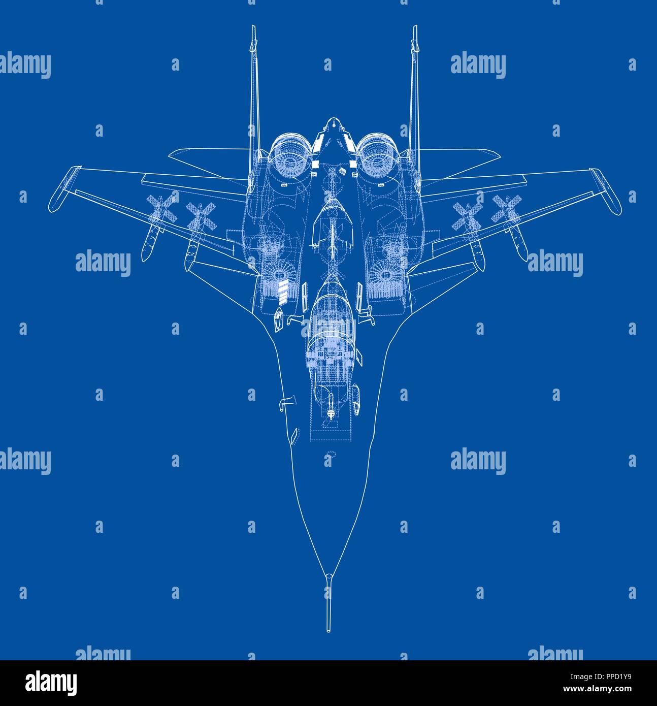 Fighter plane concept Stock Vector
