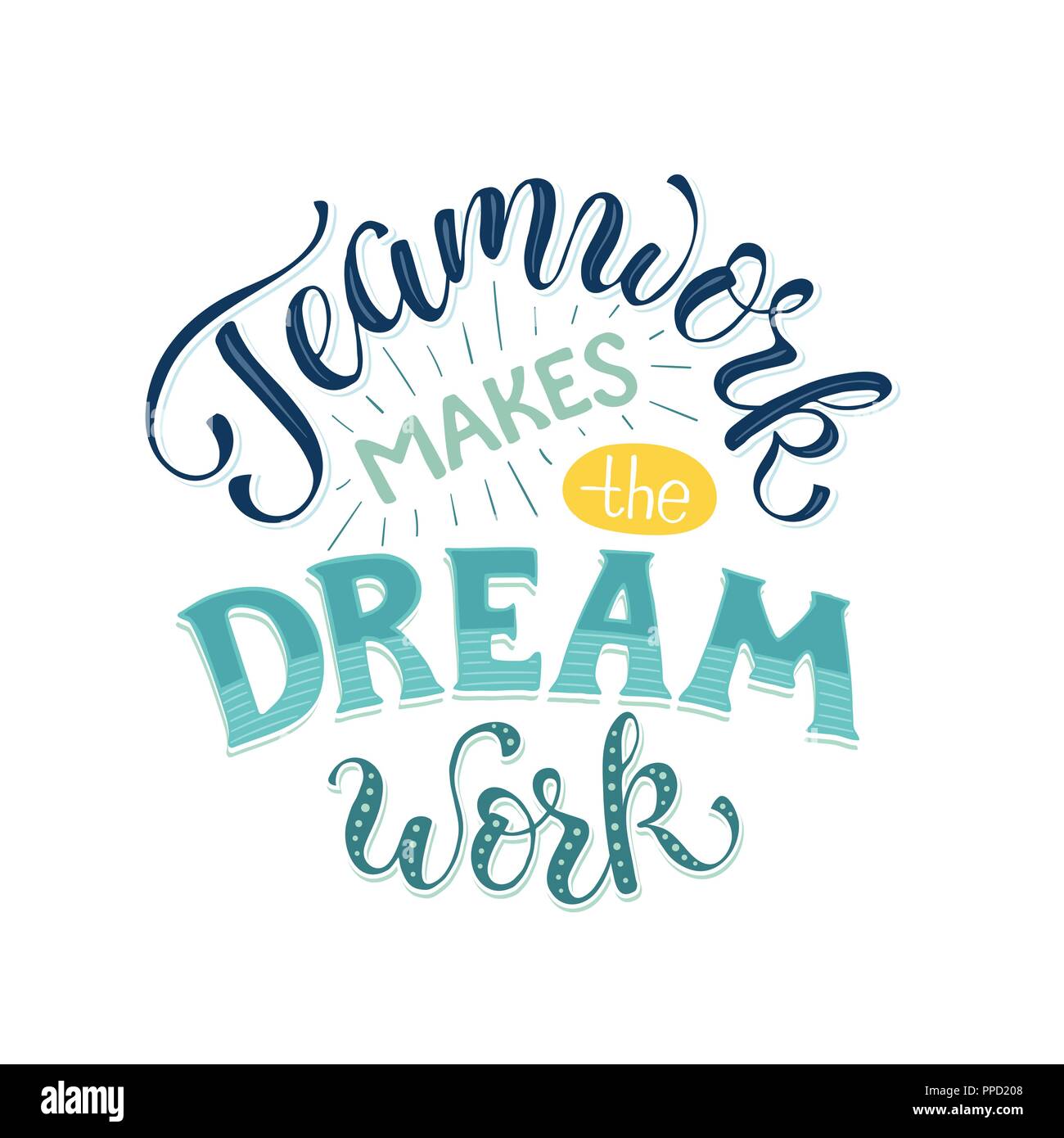 Teamwork Letting Poster Stock Vector Image & Art - Alamy