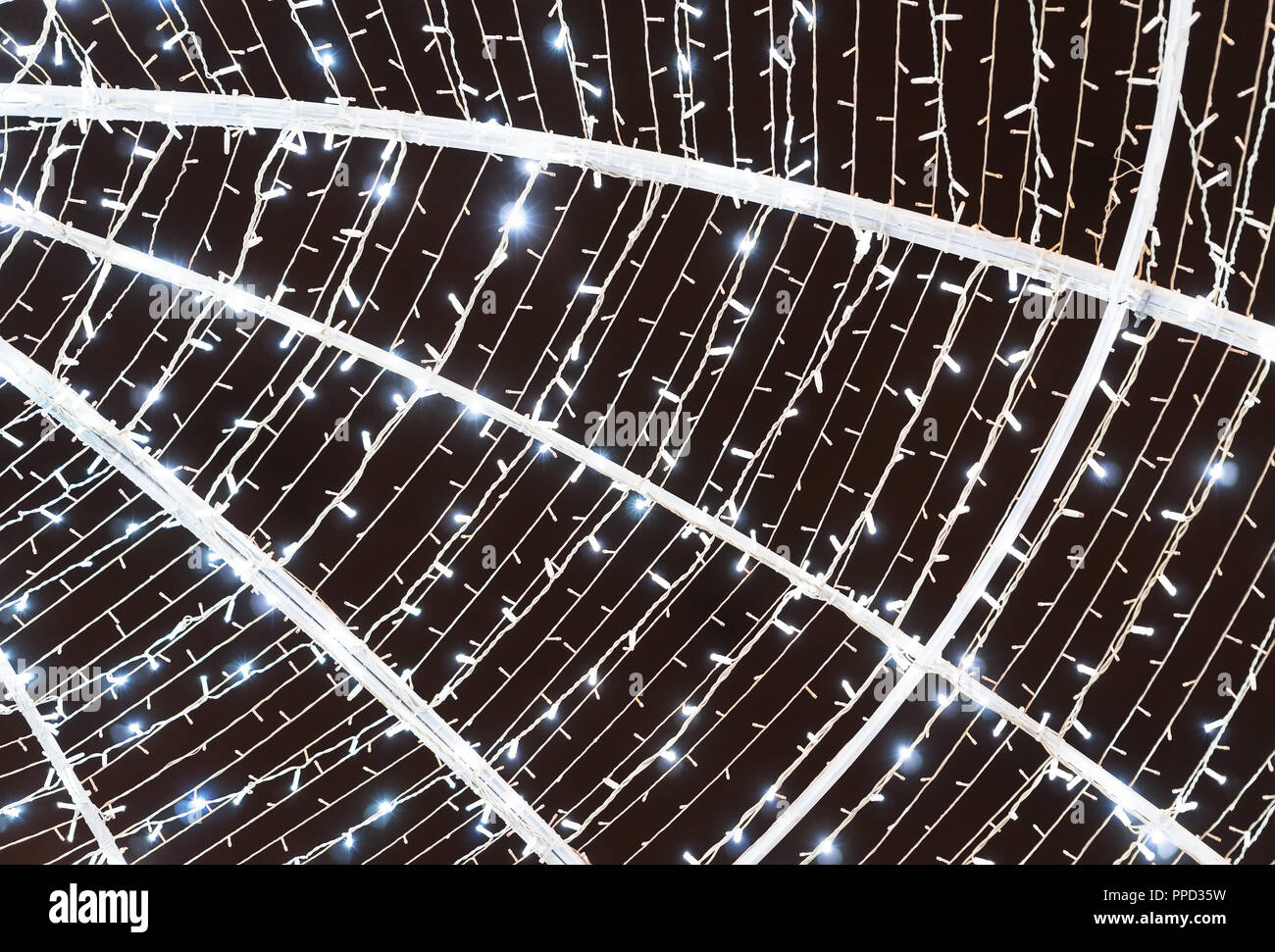 Led lights at christmas time. Suitable for background. Stock Photo
