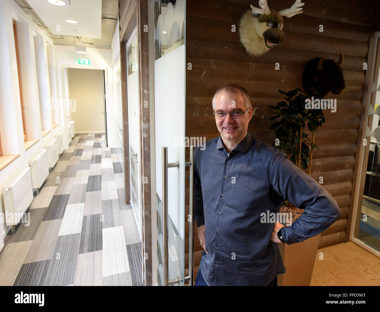 Wieland Holfelder, head of development at Google in Germany, at the headquarters of Google in Munich. Stock Photo
