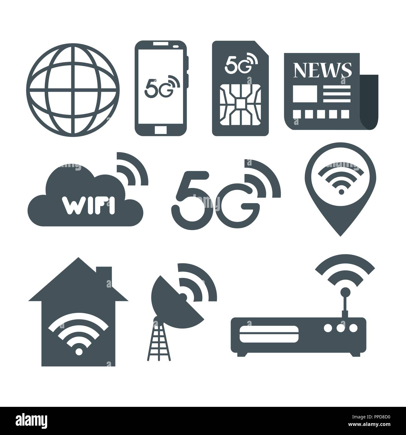 connectivity 5g technology icons Stock Vector Image & Art - Alamy